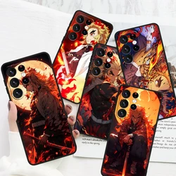 Kyoujurou Demon Slayer Cool For Samsung Galaxy S24 S23 S22 S21 S20 FE S10e S10 S9 Ultra Plus Soft TPU Black Phone Case