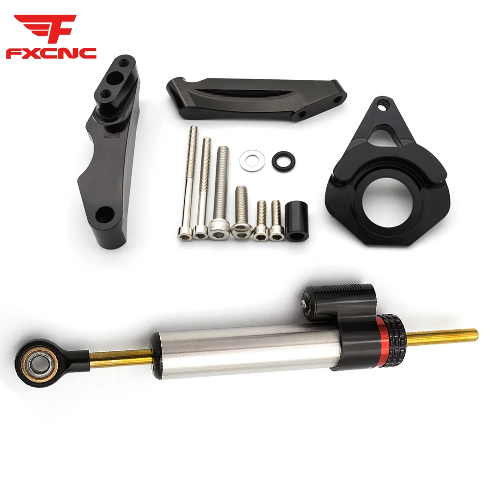 CNC Aluminum Motorcycle Steering Damper For Suzuki GSXR600 750 K4 2001 - 2005 Stabilizer Bracket Mounting Support Kit Holder