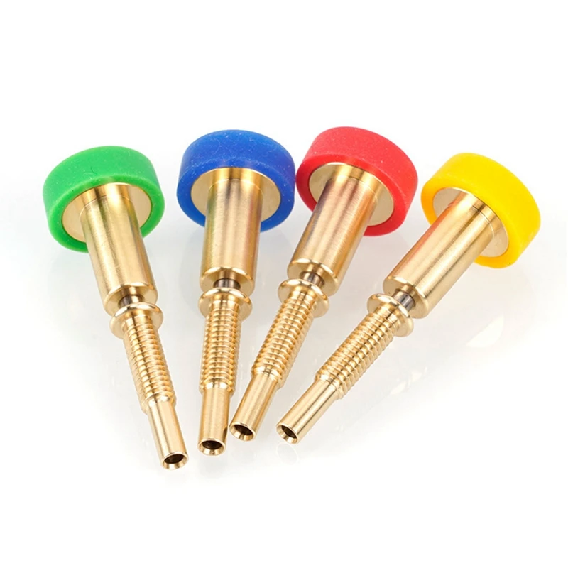 4Pcs All-In-One Brass Titanium Nozzle 0.25/0.4/0.6/0.8Mm Heatbreak Brass Titanium Nozzle For E3D Revo Hotend Extruder