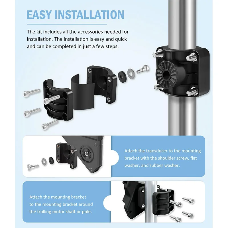 Picture 4: 010-12676-15 0 Degree Pole Mount for Garmin LiveScope Ice Fishing Bundles, LVS32 Transducer, and Panoptix LiveScope System