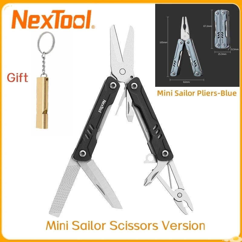 

NexTool Mini Sailor 11-In-1 Multi-Function Tools 6.7cm Pocket Multitool Pliers Multi-tool Tools Retrieve Card Pin Opener Knife
