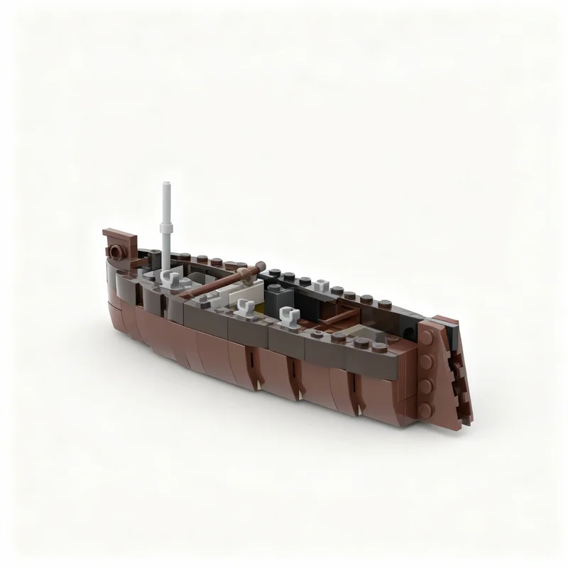227pcs MOC Pirates ADMIRAL S LONGBOAT Century Naval Crew Model Building Blocks Construction Toys Christmas Gift Birthday DIY