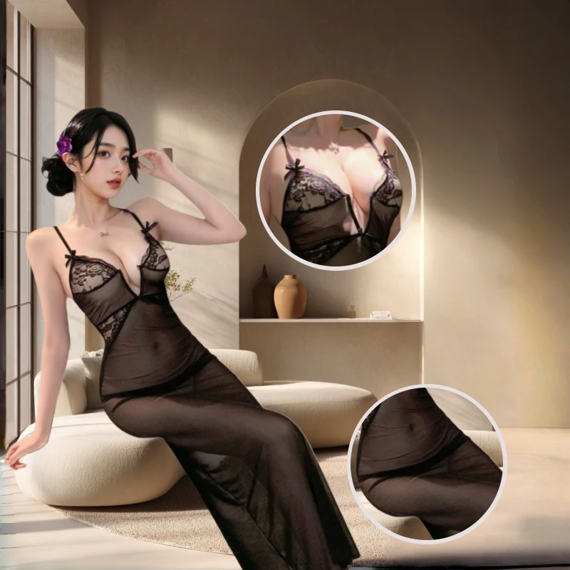 المرأة في نهاية المطاف مثير ثوب النوم يمزح مجموعة الملابس الداخلية الساخنة لعب الأدوار وإغراء حجم واحد هدية عيد ميلاد لا حبل الجر