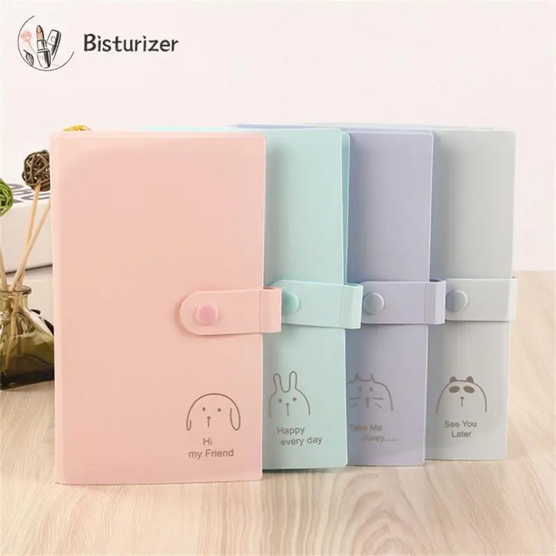 120/240Slots Simple And Fresh Nail Shop Sticker Storage Book Album Card Package Button Type Manicure Stickers Manicure Notebook