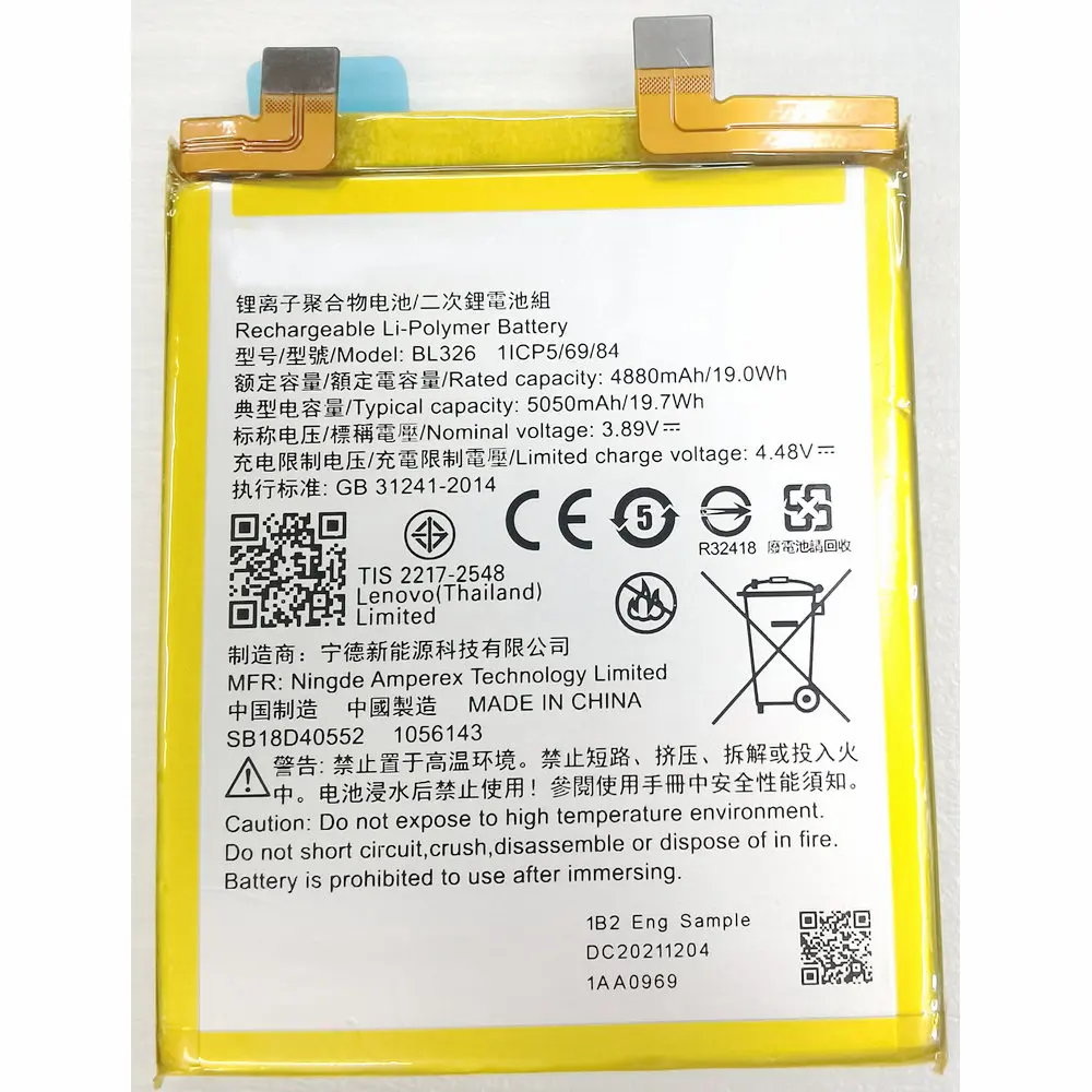 

Original BL326 Battery For Lenovo Legion Y70 L71091 Mobile Phone