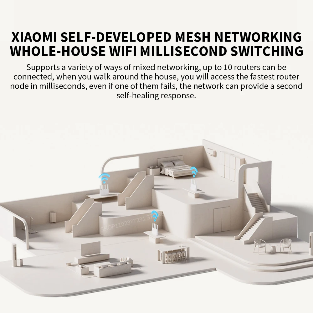 Original XIAOMI Router BE3600 WiFi7 2.4/5GHz Dual-Band 160Mhz 3570Mbps Mesh-Netzwerk Gaming-Beschleunigung 2.5G Ethernet-Anschluss – Detail 13