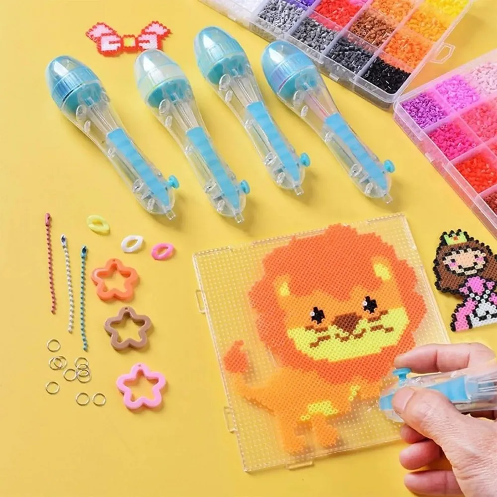 Bolígrafo de colocación de cuentas de punta de 2,6mm, fabricante automático de artesanías, bolígrafo de cuentas Perler Hama, proyectos de manualidades de cuentas DIY, herramienta de colocación de cuentas de prensa