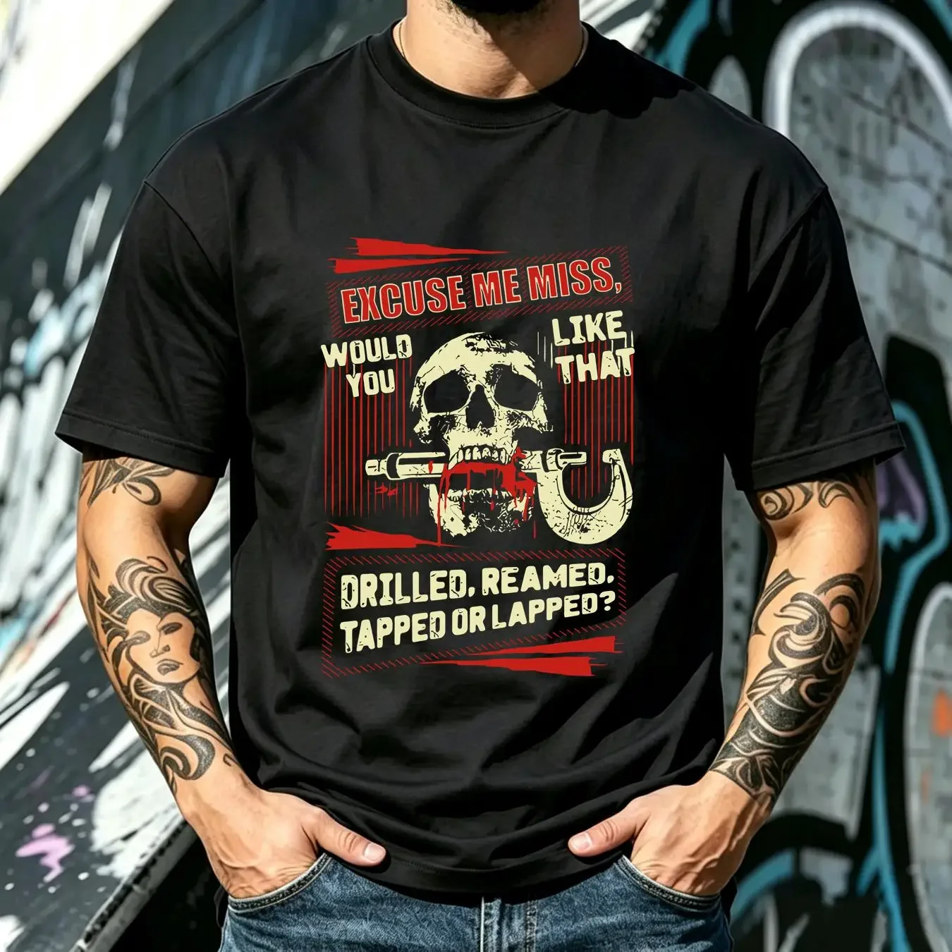 washed T Shirt Machinist long or short sleeves vintage Washed Casual Slightly homme Stretched graphic Comfortable Breathable