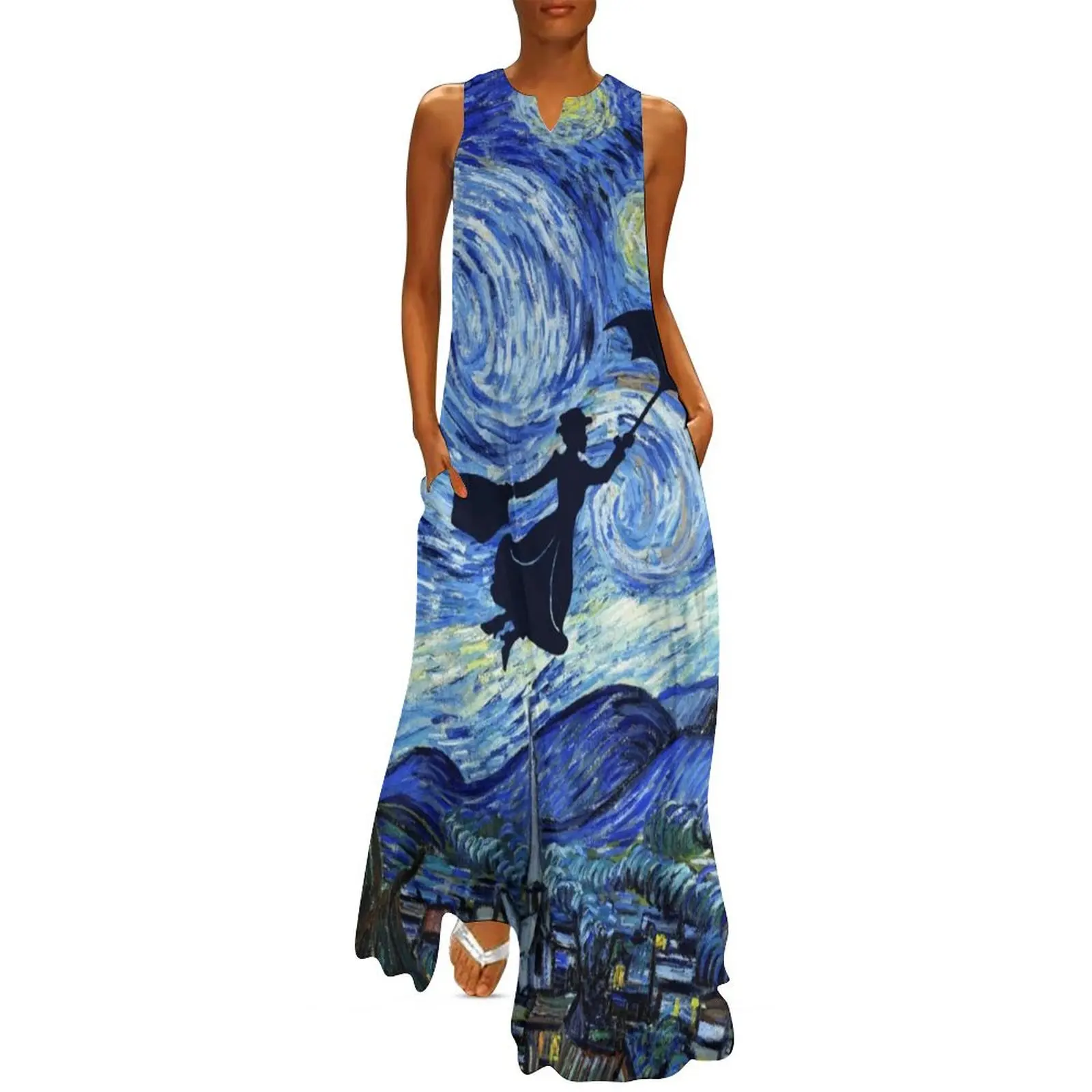 Mary Poppins Starry Night Jurk Jurk Voor Meisjes Zomer Kleding Lange Jurk Vrouwen