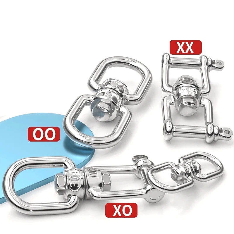 304 Stainless Steel Universal Swivel Ring, Figure 8 Swivel, Connecting Ring, Chain Buckle, Quick Dog Chain Rigging Pet Accessory