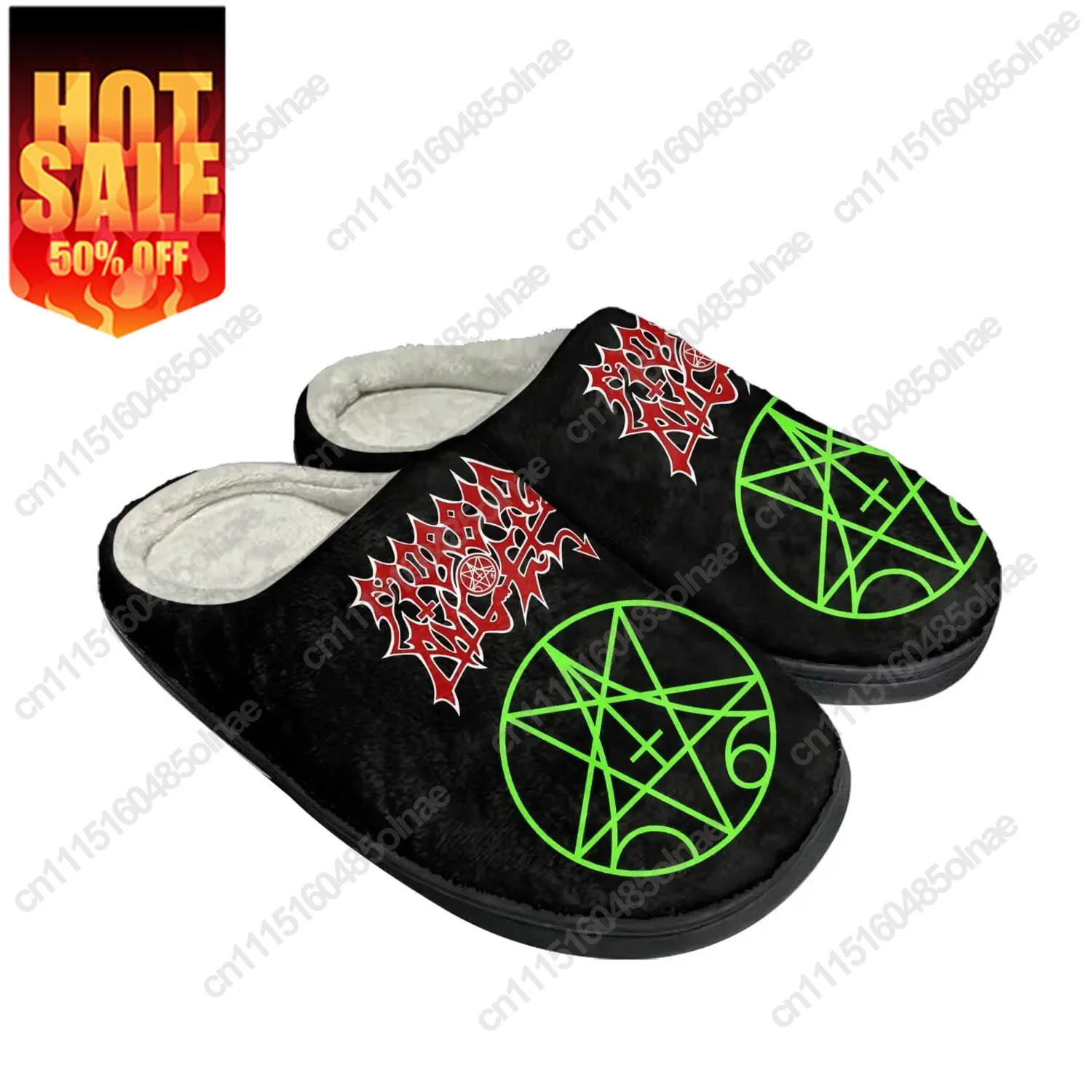 Morbid Angel Home Cotton Slippers Mens Womens Plush Bedroom Casual DIY Keep Warm Shoes Thermal Indoor Slipper Customized Shoe