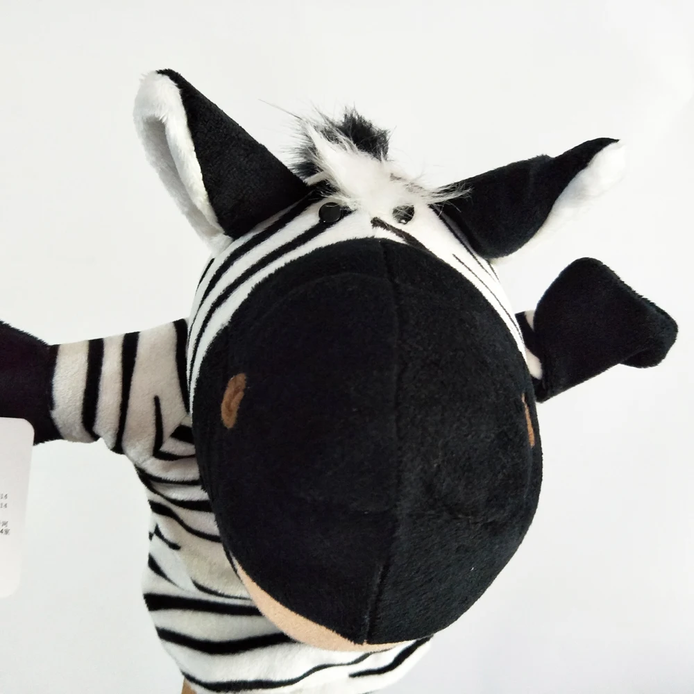 Tierspielzeug, weiches gefülltes Geschenk für Kleinkinder, Zebrastreifen, Tierplüsch, Handpuppenspielzeug