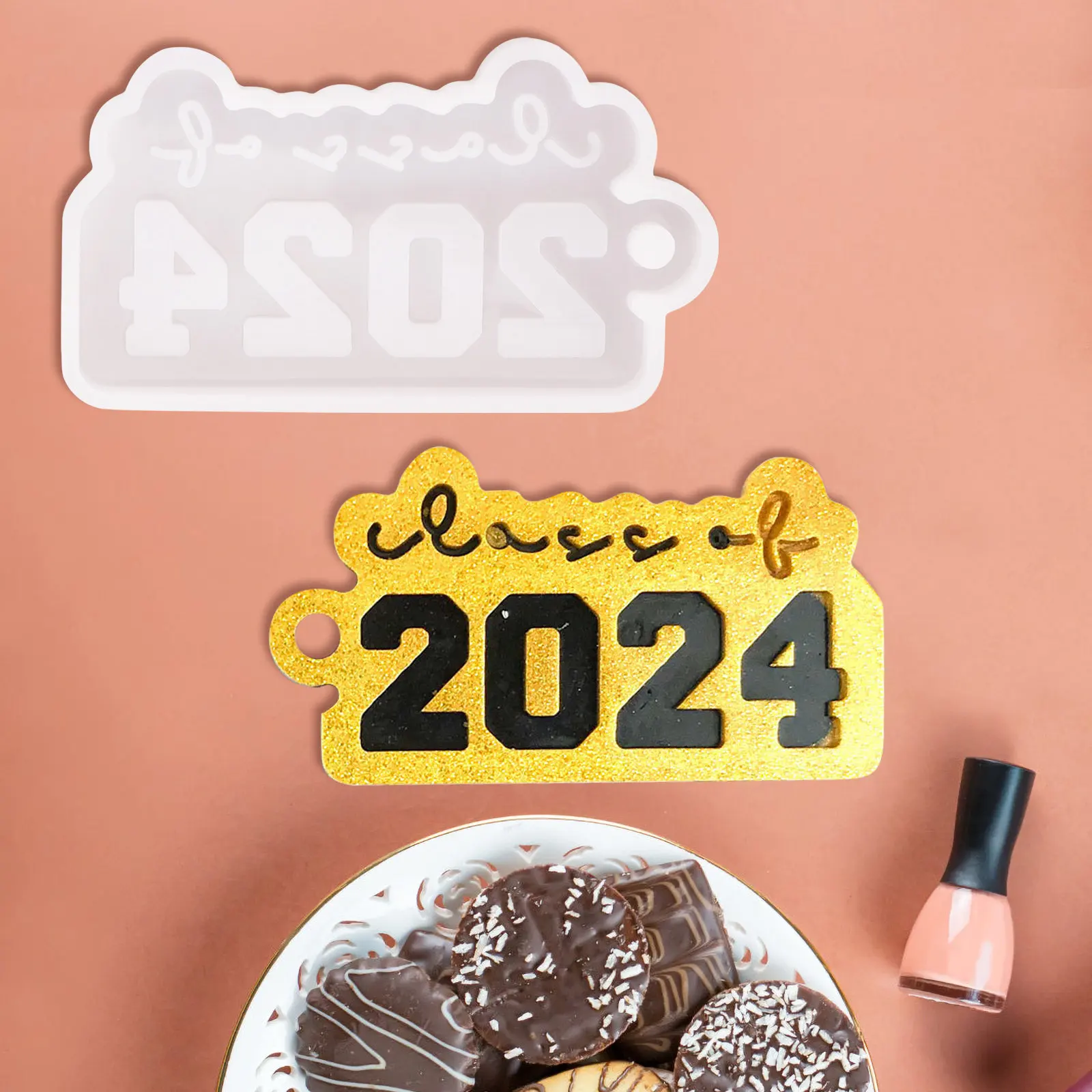 

Набор из 3 силиконовых форм для брелоков и подвесок, дизайн 2024 года, для изготовления украшений своими руками, портативные, без запаха, с гладкой поверхностью, легко использовать