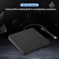 2 in 1 USB3.0 Type C Slim External DVD RW CD Writer Slim Optical Drive Burner Reader Player Tray Type Portable For PC Laptop