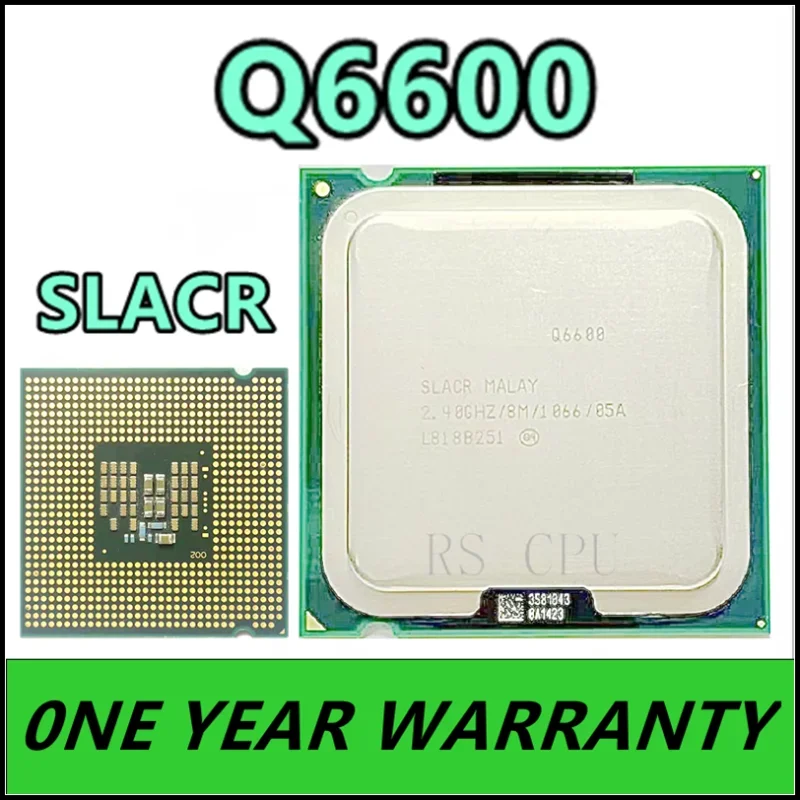 Q6600 SLACR Procesador de CPU de cuatro núcleos y cuatro hilos de 2,4 GHz 8M 95W LGA 775