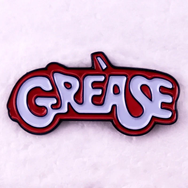 Greases Hard Enamel Pin Movie Badge Brooch for Jewelry Accessory Gifts