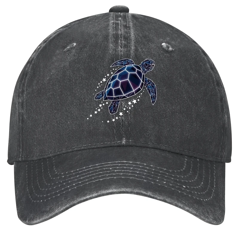

Бейсбольная кепка Geometric Poly Art Sea Turtle в винтажном стиле, регулируемая, унисекс, спортивная кепка