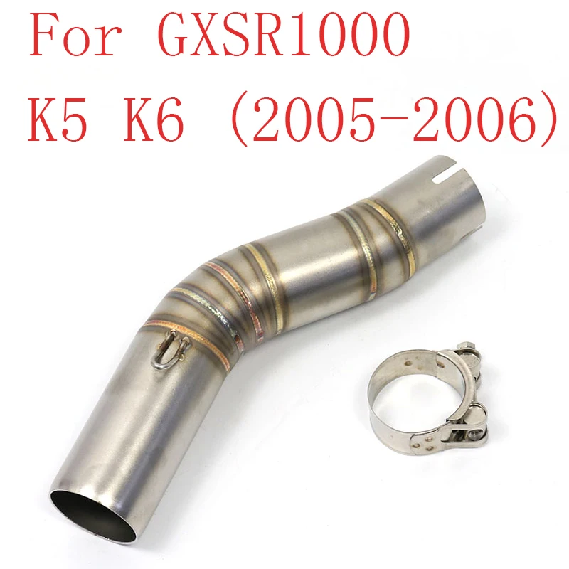 motocross For Suzuki GSXR600 750 1000 R600 R750 R1000 K5 K6 K7 K8 K9 K10 K11 Motorcycle Modified Middle Link Pipe Exhaust pit