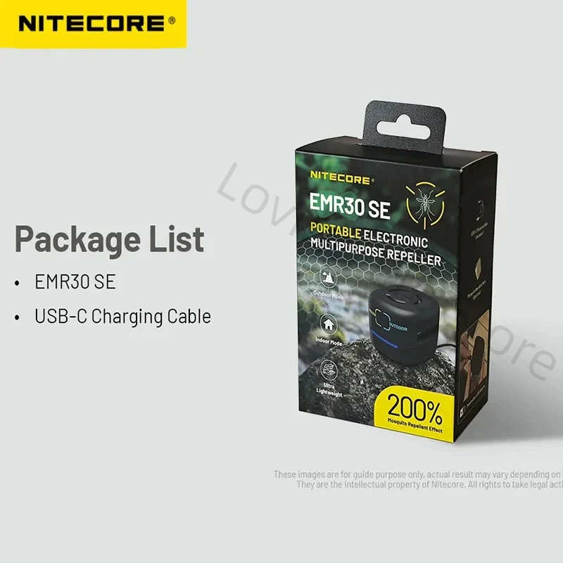 NITECORE EMR30SE Dispenser rapido per zanzare da campeggio all\'aperto Dispenser portatile per zanzare Mobile