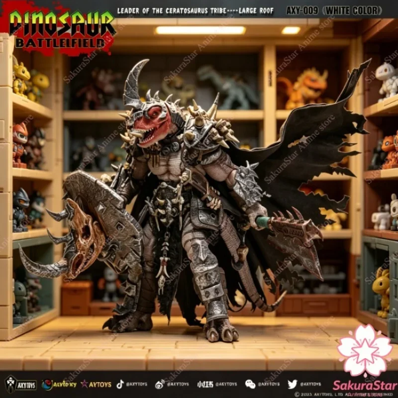 【En stock】AXYTOYS AXY008 AXY009 AXY010 Ceratosaurus Legion Dinosaur Battlefield Juego de juguetes de modelos de dinosaurios coleccionables de 8 pulgadas