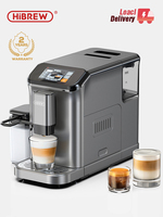 HiBREW Fully Automatic Espresso Machine Cappuccino Milk System 6 Coffee Varieties Intuitive Touch Display With Grinder H16