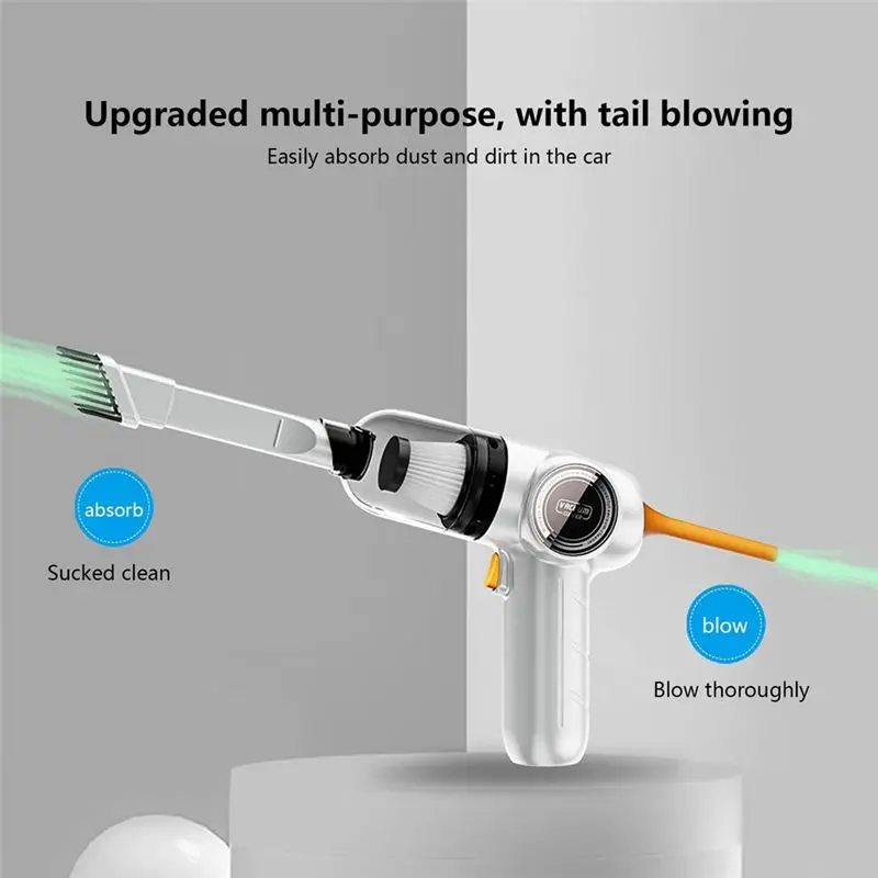 

(A25M) Автомобильный беспроводной пылесос с мощным всасыванием и функцией выдувания, портативный пылесос для клавиатуры, перезаряжаемый через USB, A