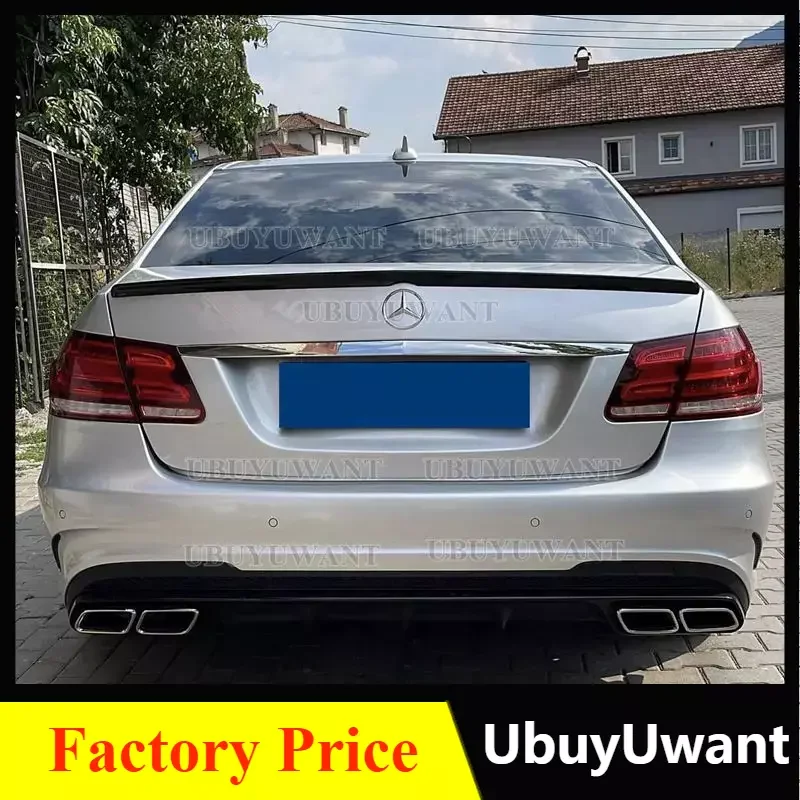 For Mercedes Benz E Class W212 E180 E200 E260 E300 E320 Sedan 4Door Rear Trunk Lid Spoiler Wings ABS Tuning Body Kit Accessories