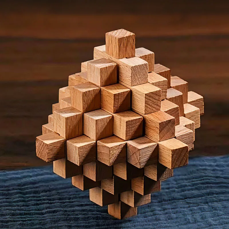 Wooden Burr Puzzles Brain Teasers For Kids Adults IQ Logic Challenge Unlock Interlocking Toys Educational Intellectual Gifts