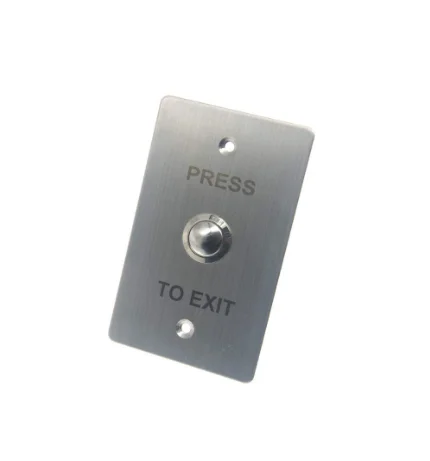 Press to Exit Button Switch, NO/COM Output, 304 Stainless Steel Panel for Hollow Door Access Control Systems Home Secuirty DC 12
