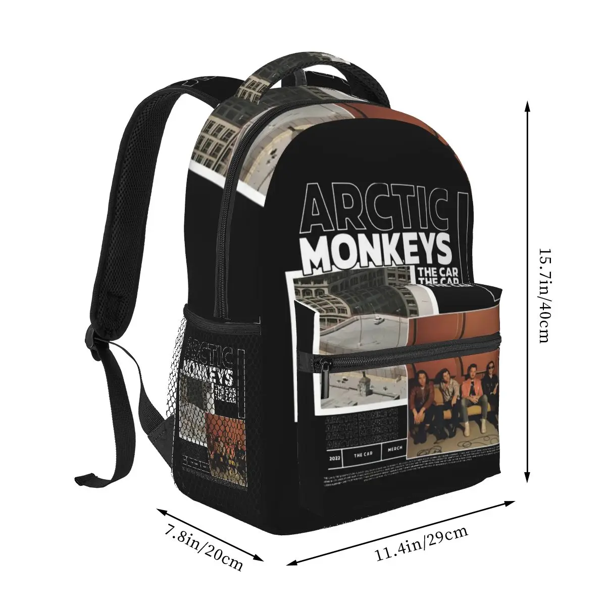 Retro Rock Arctic Monkeys Music Album Graphic Backpack Student Boys Girls BookBag Children School Bag Shoulder Bag for Men Women
