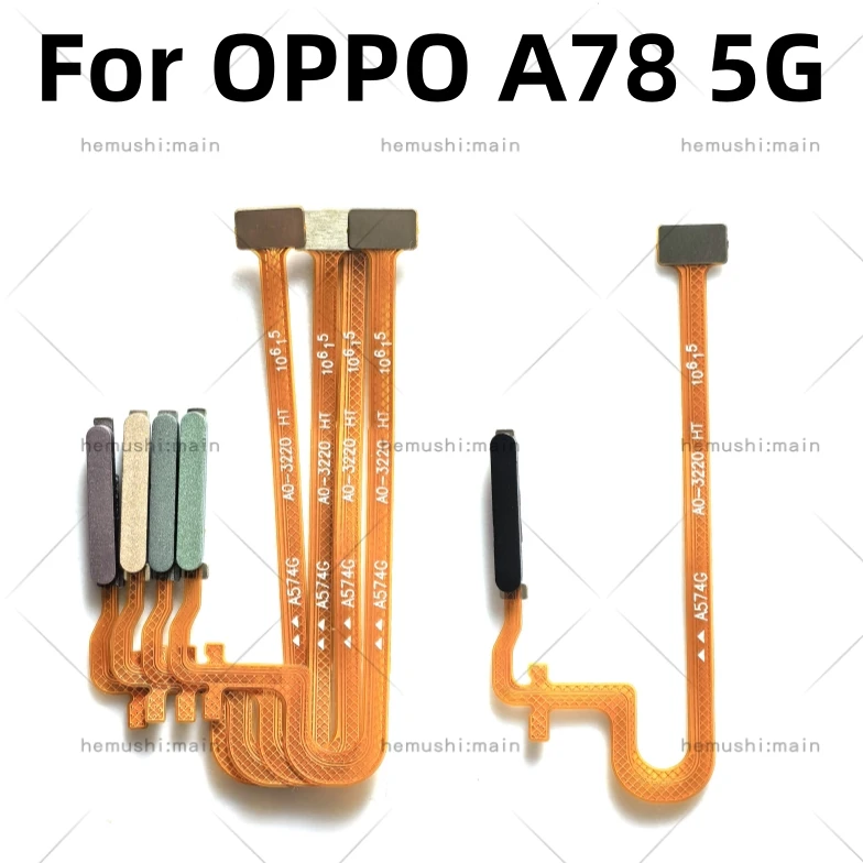 Отпечаток пальца датчик отпечатков пальцев Кнопка питания гибкий для OPPO A78 5G