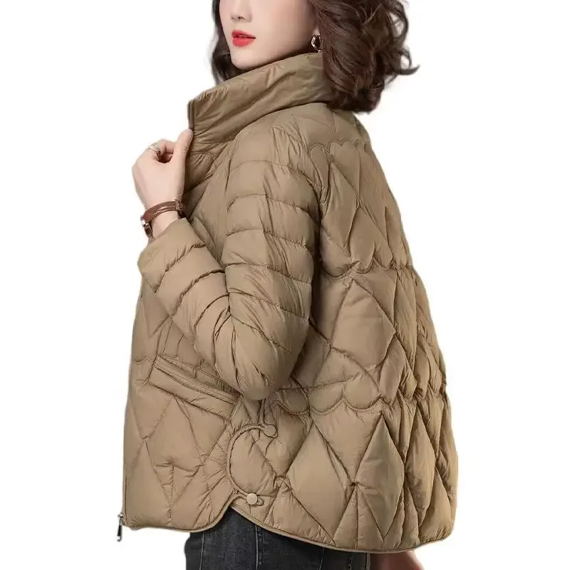 Women down cotton jackets Winter Coat Loose Warm Casual Solid Coat