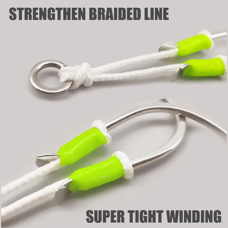 3-SJ Anzuelos assist dobles slow jigging fluorescentes para sargos mar - imagen 5