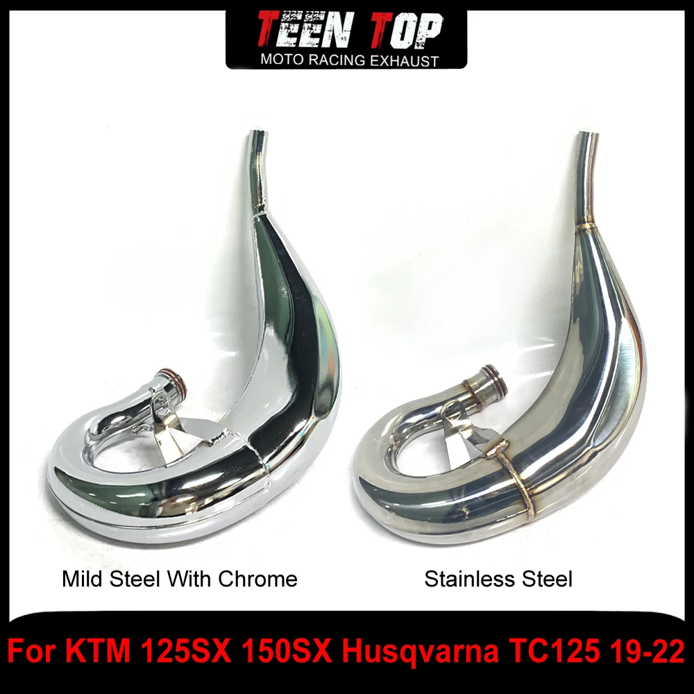 

For Husqvarna TC125 Exhaust Header Motorcycle Escape Connection pipe For KTM 125SX 150SX 2019-2022 Exhaust Elbow Stainless