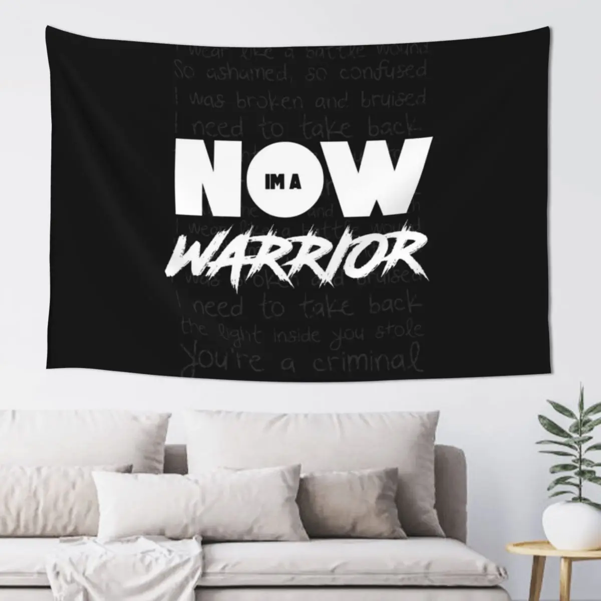 

NOW IM A WARRIOR Tapestry Wallpaper Bedroom On The Wall Decor Home Bedrooms Decor Tapestry