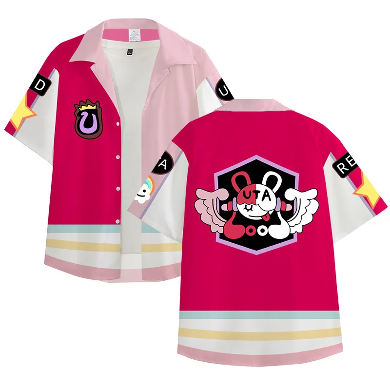 Anime Red LAW Uta shirt Cosplay Costume Cartoon Sanji Nami T-Shirts Men  Fashion Tops Casual T Shirt view 5