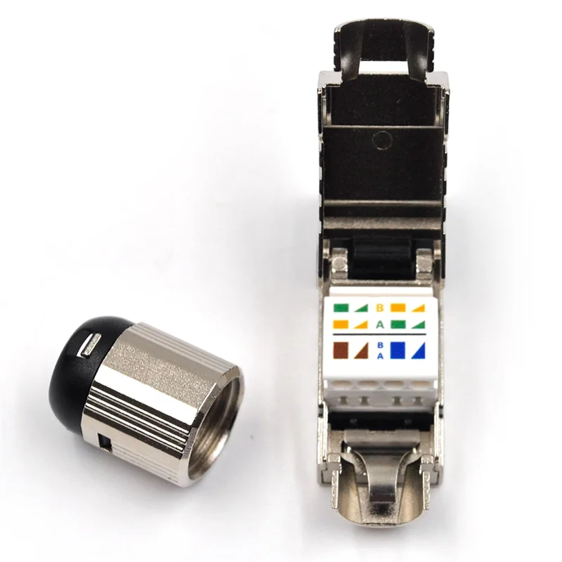 絶妙なRJ45コネクタ、工具不要のCat8、Cat8フィールド終端プラグ、シールド付きモジュラープラグ、2000Mhz、2Ghz、40G、22AWG-24AWG対応