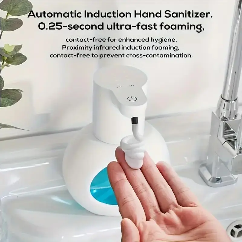 New Automatic Sensor Soap Dispenser Foam Hand Sanitizer and Electric Liquid Feeder are Wall-mounted