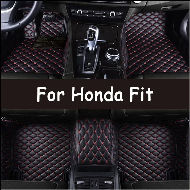 

Carpets Car Floor Mats For Honda Fit Jazz 2007 2006 2005 2004 Auto Interior Styling Protect Waterproof Leather Rugs Decoration 0