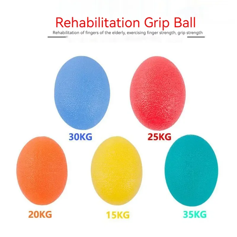 Silikon Hand Grip Ball Ei Männer Frauen Gym Fitness Finger Schwere Exerciser Kraft Muskel Erholung Greifer Trainer – Detail 7