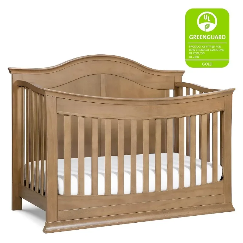 DaVinci Meadow 4-in-1 Convertible Crib in Hazelnut, Greenguard Gold Certified