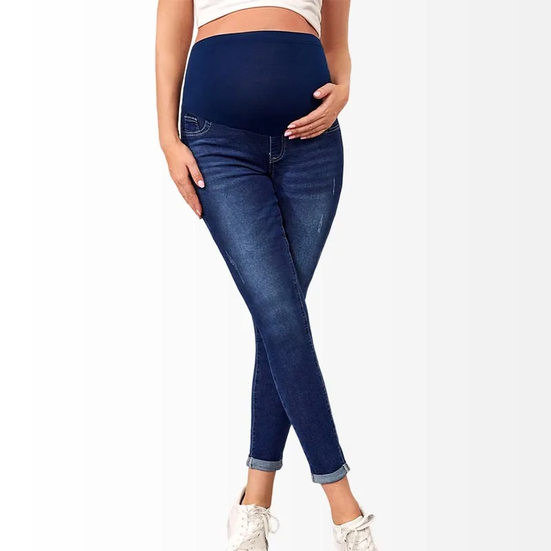

Maternity Jeans Pants Pregnant Women Clothing High Waist Abdominal Support Hip Lifting Elastic Maternity Pants Pregnancy Clothes
