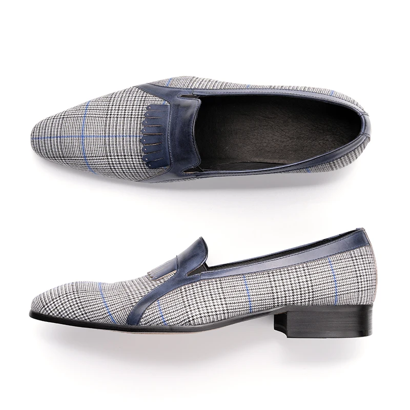 Baumwolle Stoff Loafer Männer Schuhe einzigartiges Design für männliche Mode lässig Hochzeits feier tägliche Schuhe hochwertige reine handgemachte