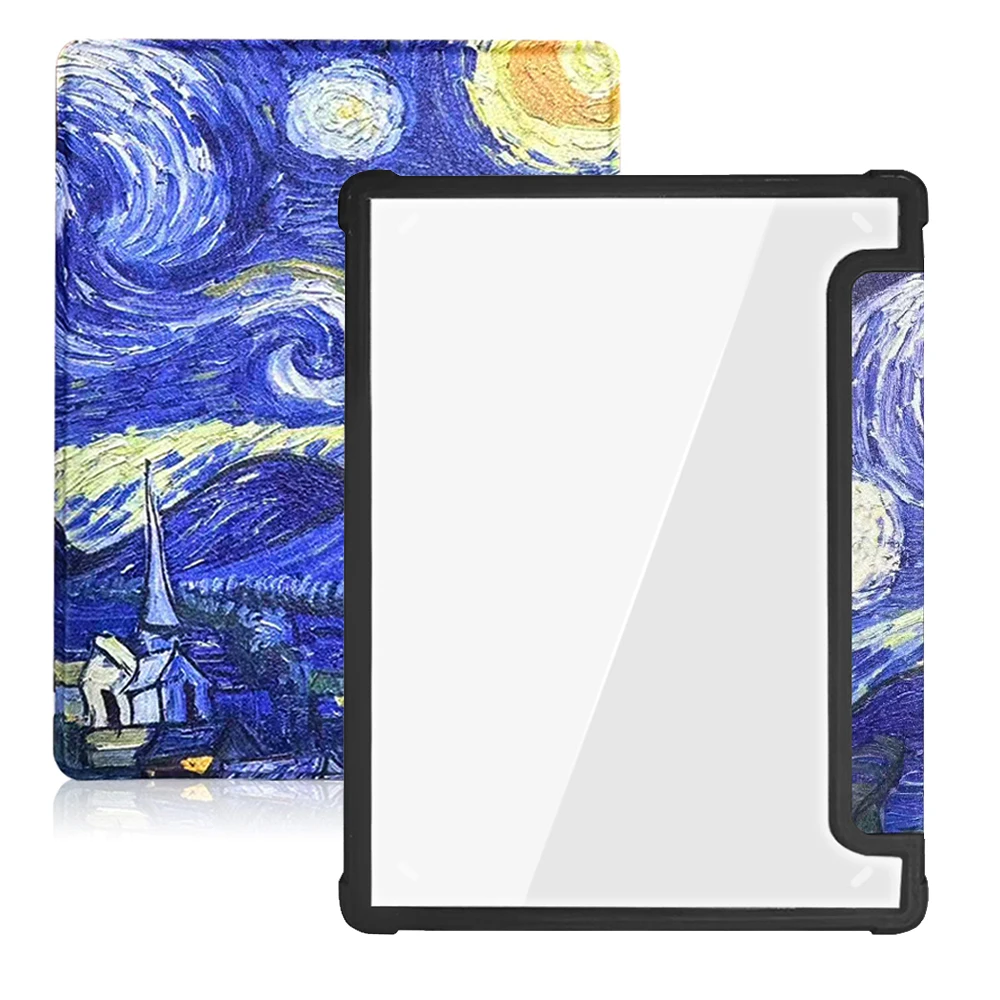 Funda Case For Onyx Book Poke 7 7Pro 6 6S 5 5S  Boox Go 6 Gen II ,  Acrylic + TPU  Cover Slim Flip Book Cover with Hand Strap