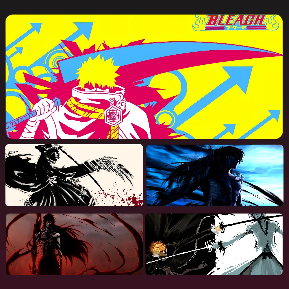 

bleach anime Ichigo Kurosaki Mousepad Mouse Mat Desk Mat With Pad Gaming Accessories Prime Gaming XXL Keyboard Pad