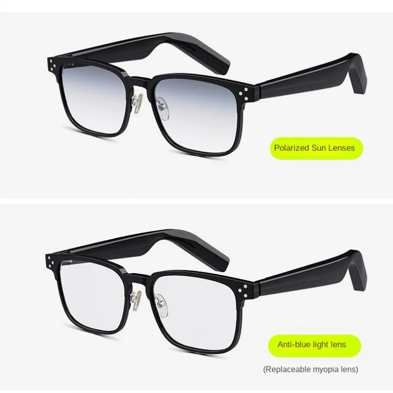 Neue Smart Brille Anti Blue-Ray Brille Rahmen Musik und Telefonanrufe Bluetooth Brille Sonnenbrille