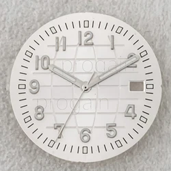 For AQUANAUT Nautilus NH35 Dial Hands Watch 32mm Faces Green Luminous Fits NH35 Movement Accessories Parts Mod