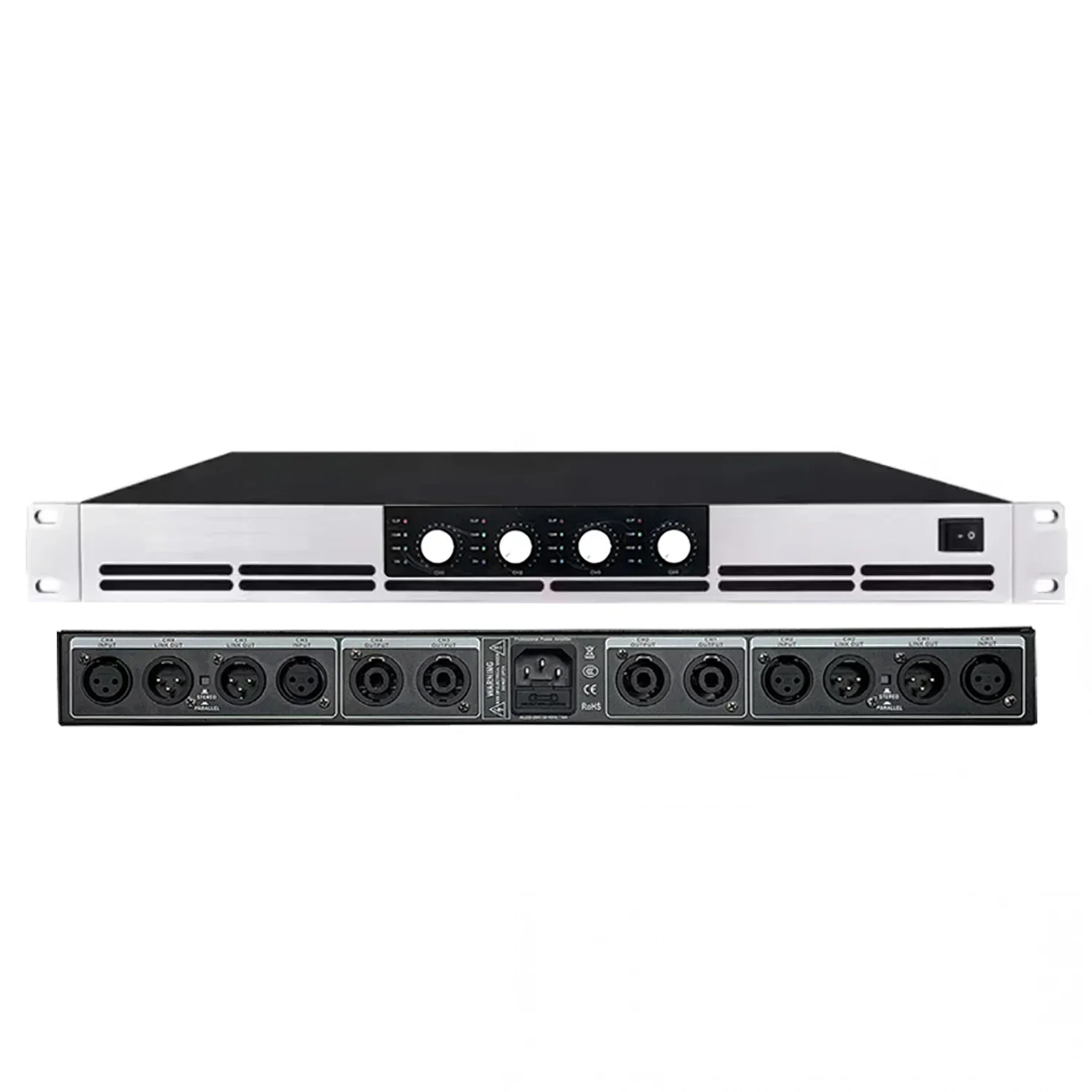 Professional DJ Stage 4-Channel 1500Watt Class D Amplifier Digital Audio Video & Lighting Professional