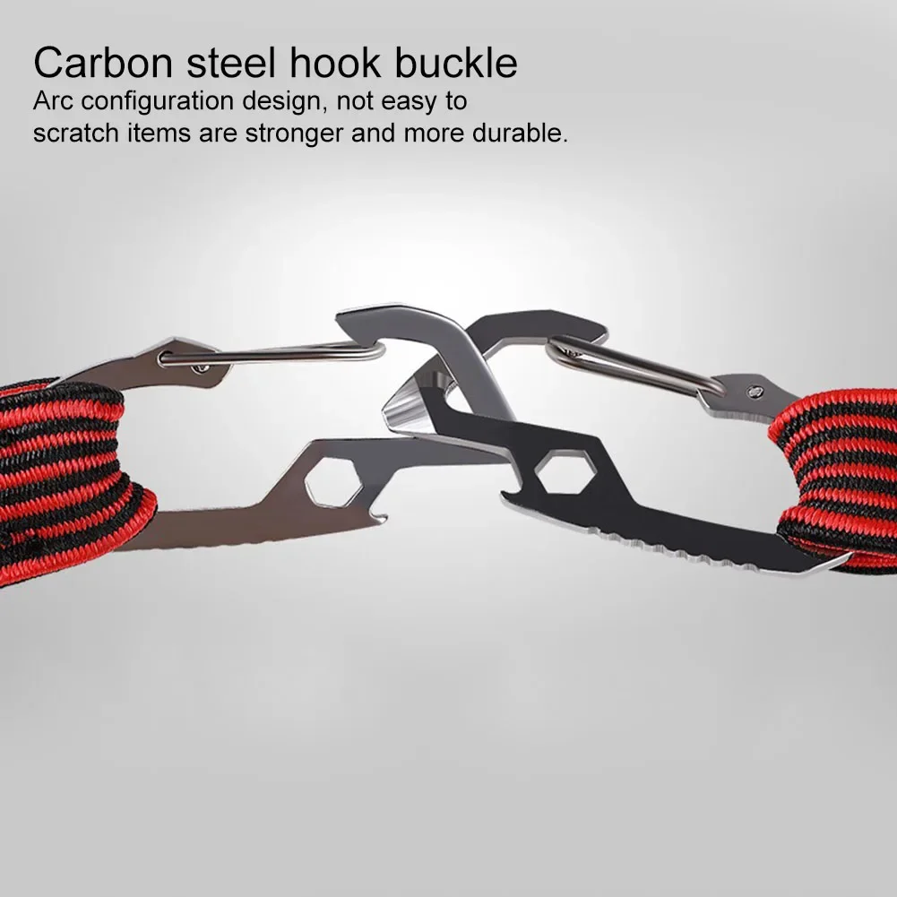 Bicycle Cargo Racks Elastic Straps With Carbon Steel Hooks 4 Meters Motorcycle Luggage Carrier Fixed Rope Ties 4 Colors Option