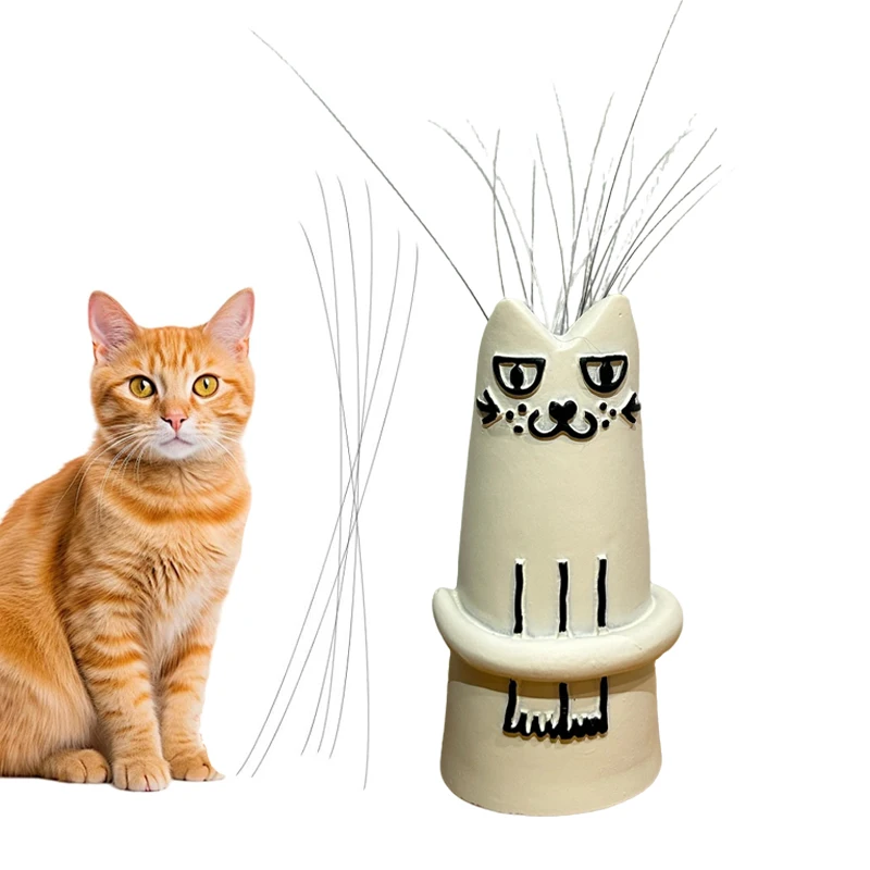 Cute Cat Whisker Vase Cat Beard Storage Box Pet Beard Collector For Pet Memorial Decor Cats Lover Gift
